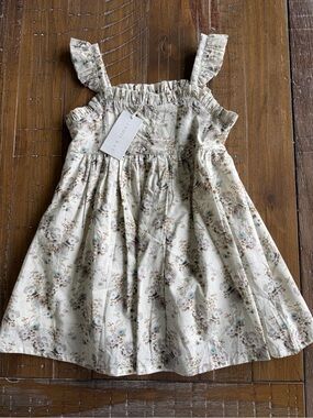 Jamie Kay Ivory Floral Smocked Cotton Dress